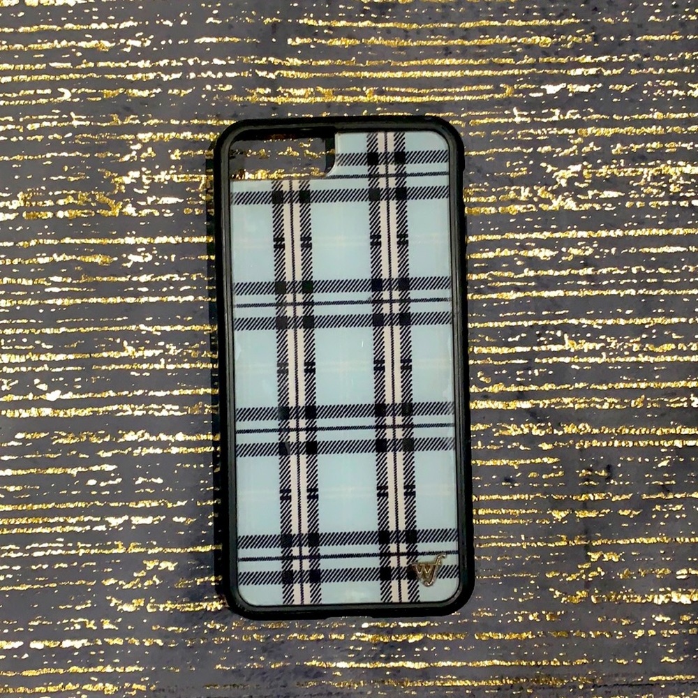 Wildflower Blue Plaid phone case